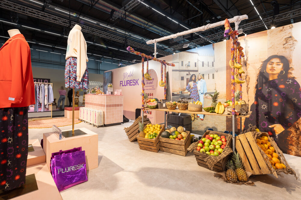 Motel Fluresk? Zeker! Dit mooie modemerk heeft een stand door ons laten bouwen op Modefabriek te Amstedam RAI